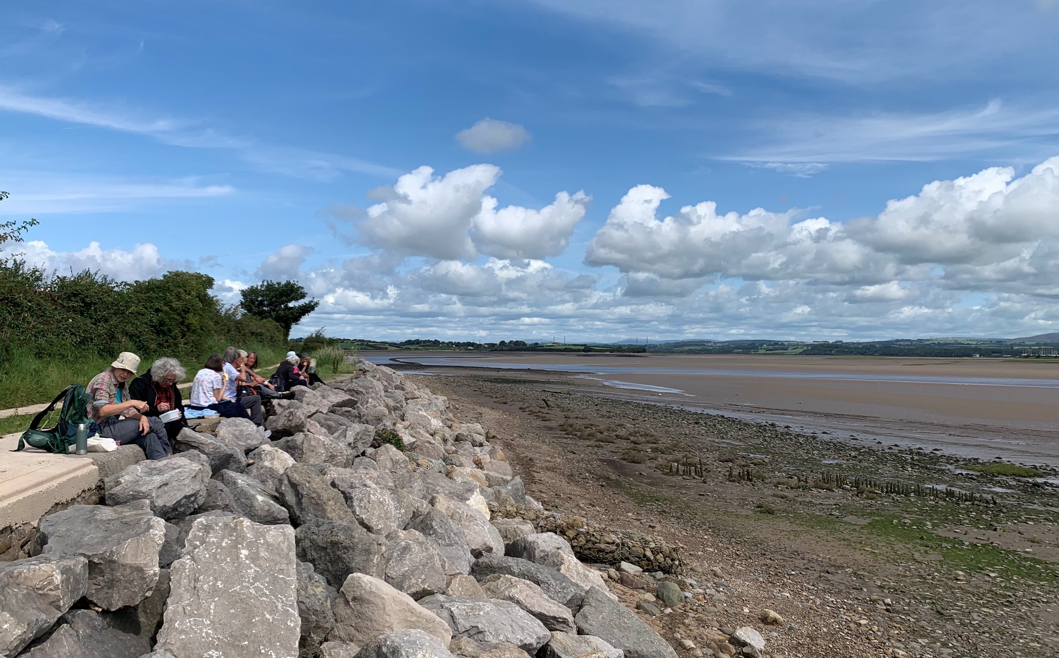 Lunch at low tide, Sunderland Point, 8/8/23