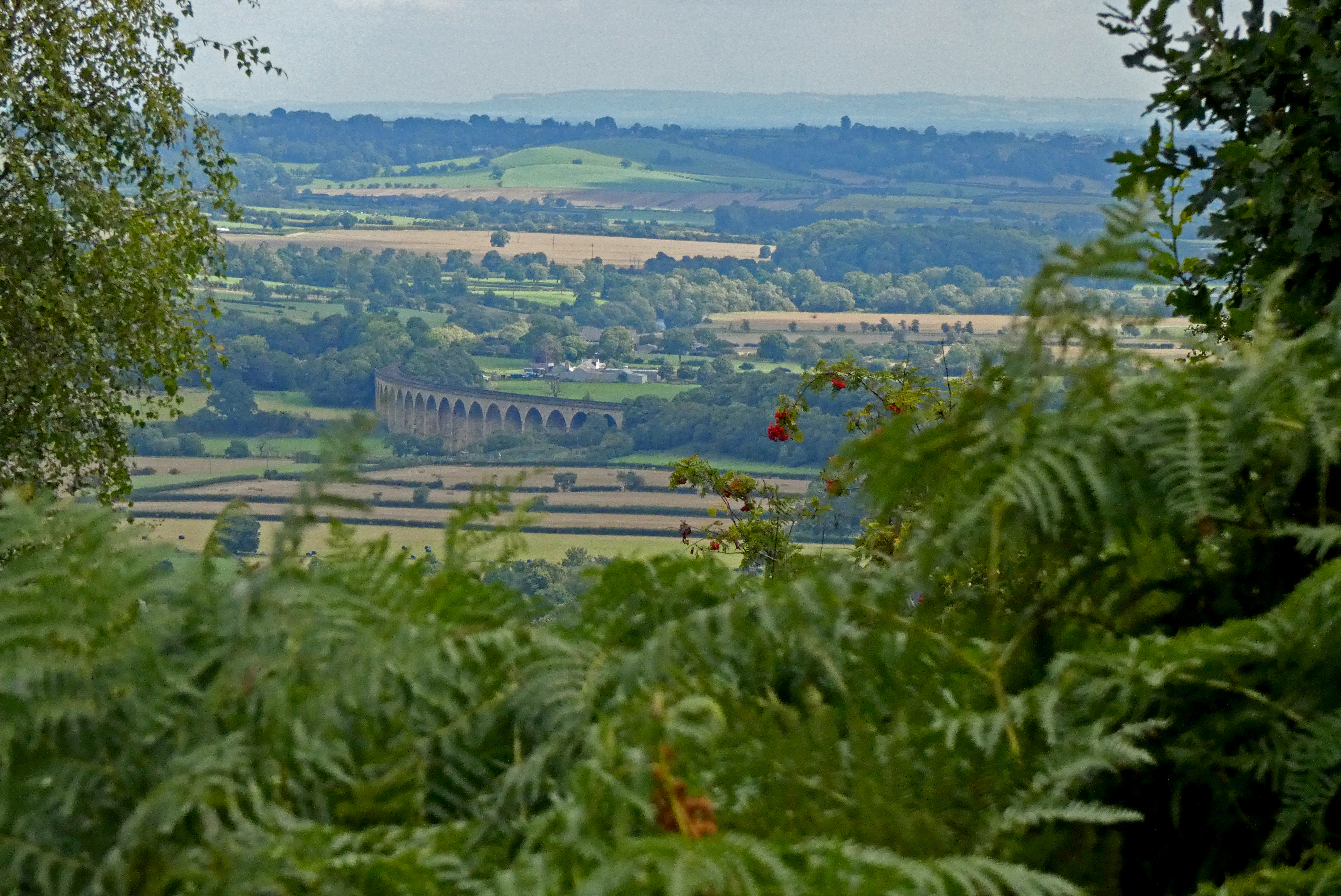 Looking Towards Arthington Viaduct From Otley Chevin, 22nd August 2023