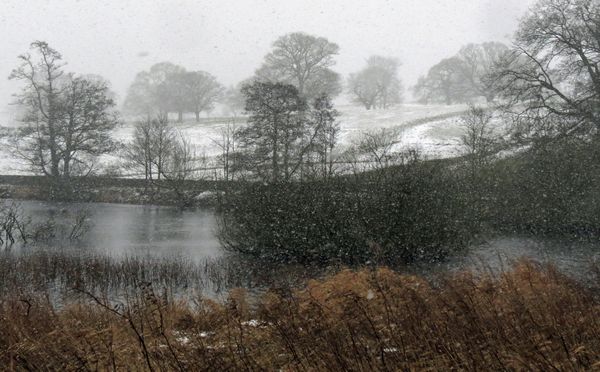 Snowing At Fewston Reservoir