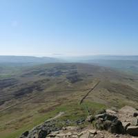 looking down to Pendle Hill