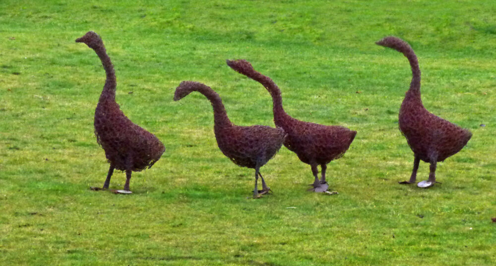 Geese sculpture